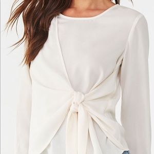 3/$30 Cream/ Eggshell Wrap Blouse